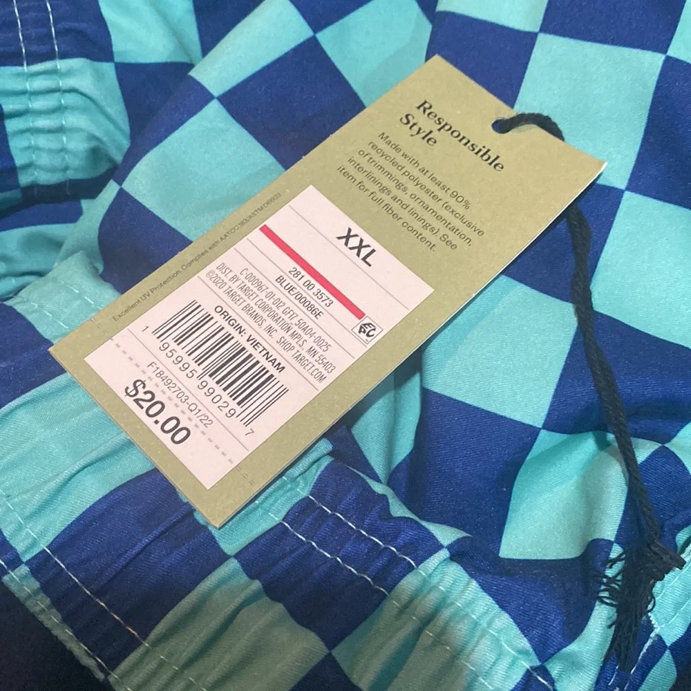 Goodfellow & Co checkered swim trunks‎